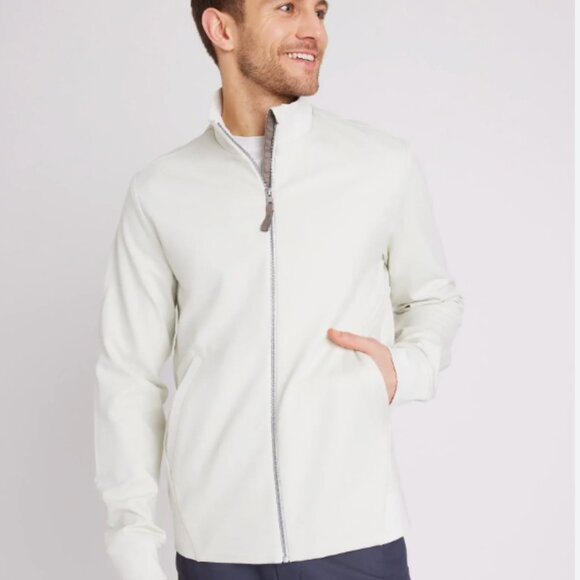Kit and Ace Men's Comfort Full Zip Bomber Jacket Eggshell White XL $165 - Picture 1 of 10